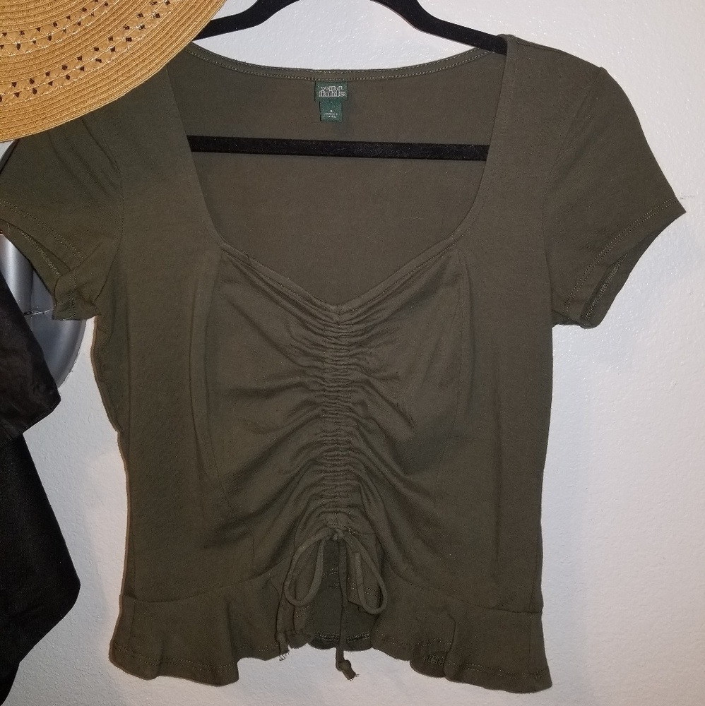 Olive green top
